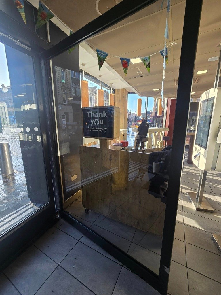 Large Laminated Glass Unit Replacement at McDonald's in Leeds thumbnail 3