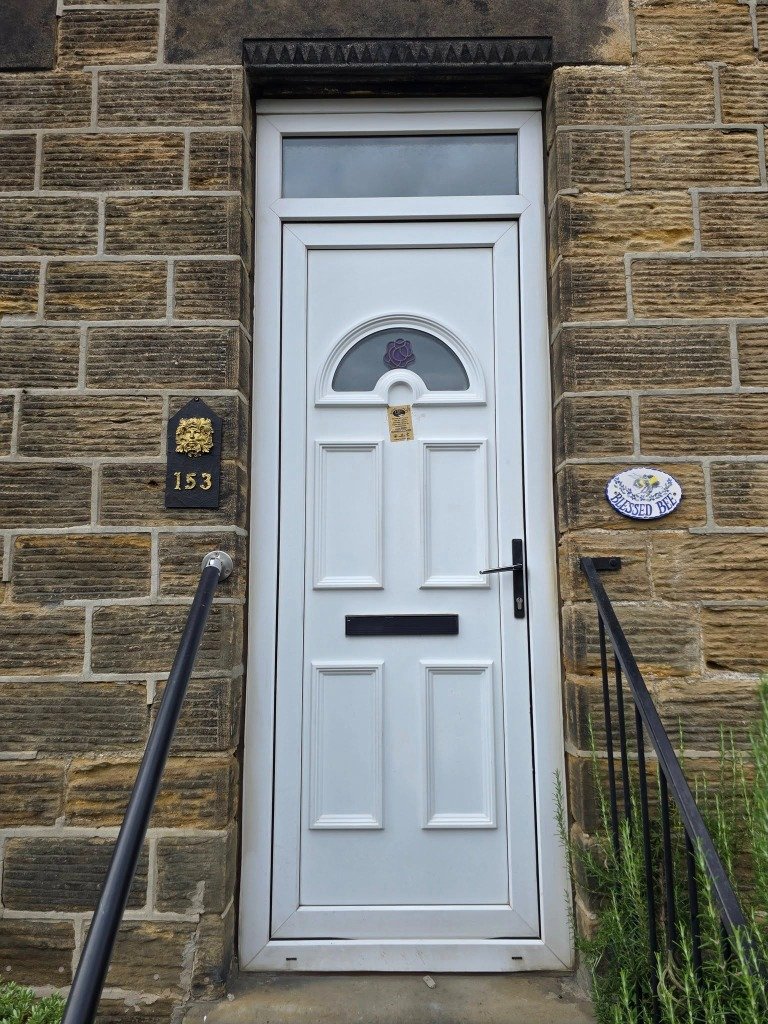 Prussian Blue Composite Door Installation in Mapplewell thumbnail 2